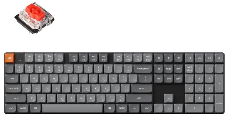 Клавиатура Keychron QMK K5 Max RGB (Gateron Red Switch) (K5M-H1-RU)