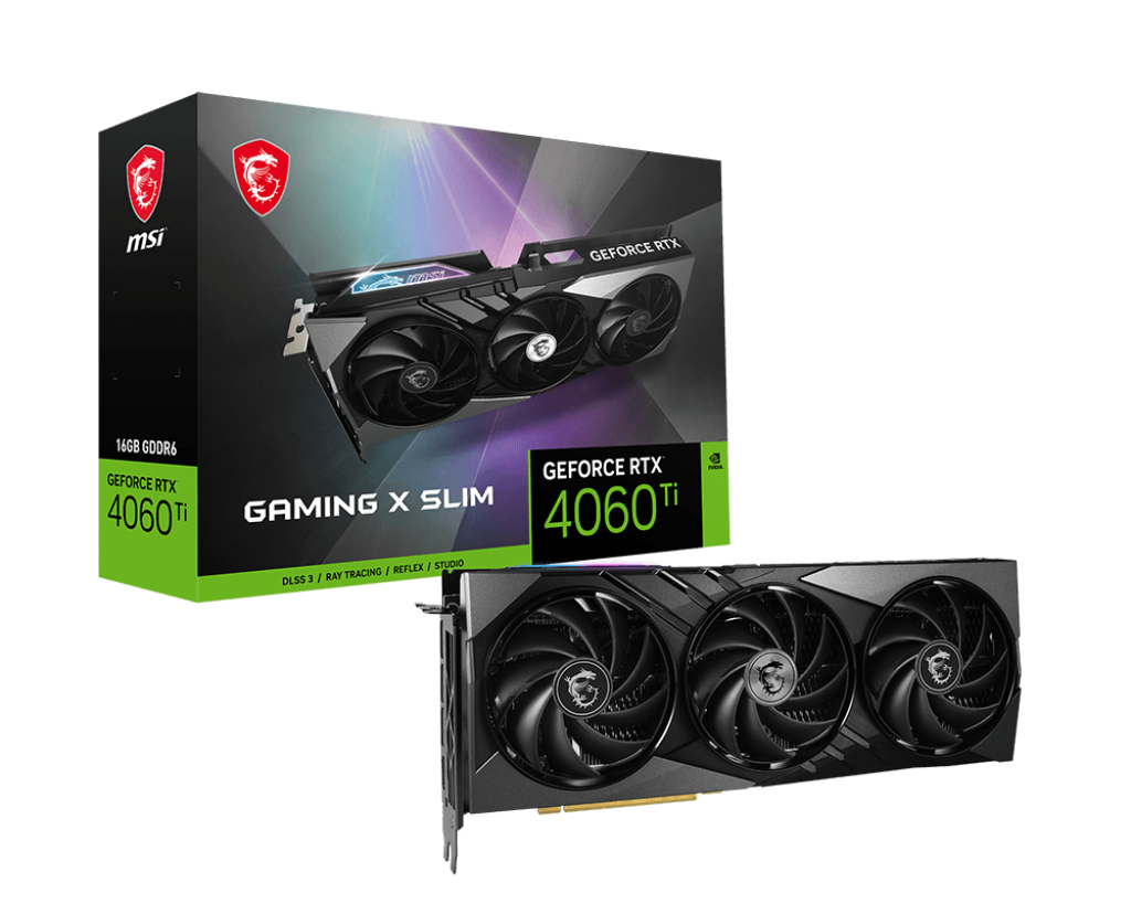 Видеокарта MSI RTX 4060Ti (RTX 4060Ti GAMING X SLIM 16G)