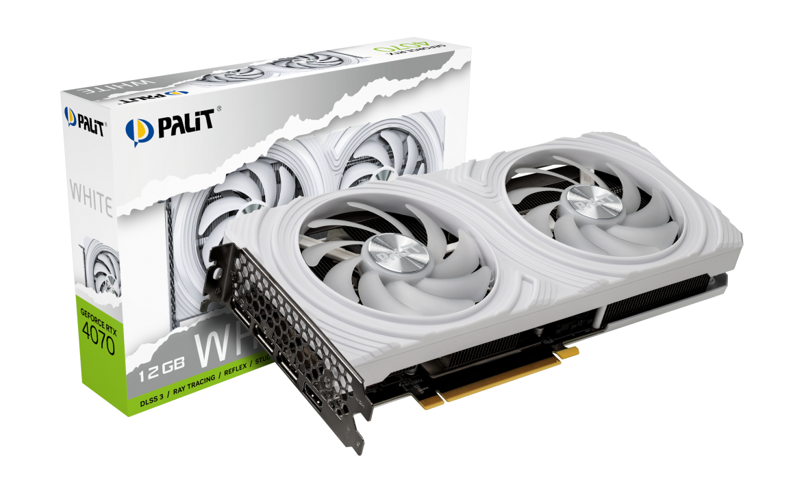 Видеокарта Palit RTX 4070 Dual White (NED4070019K9-1047L)