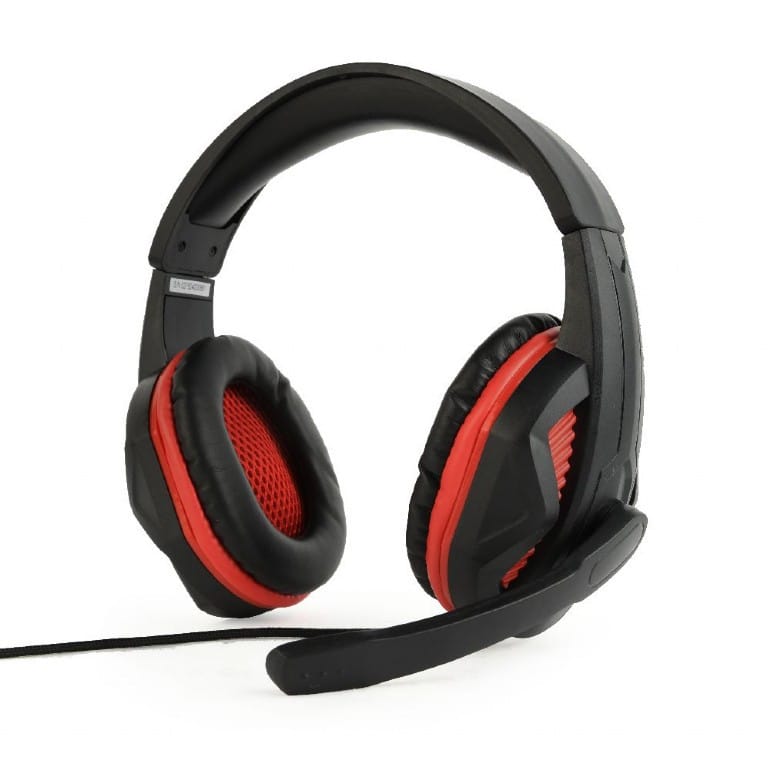 Наушники Gembird GHS-03 Black/Red (накладные, закрытое, 20-20000 Гц, 32 Ом)