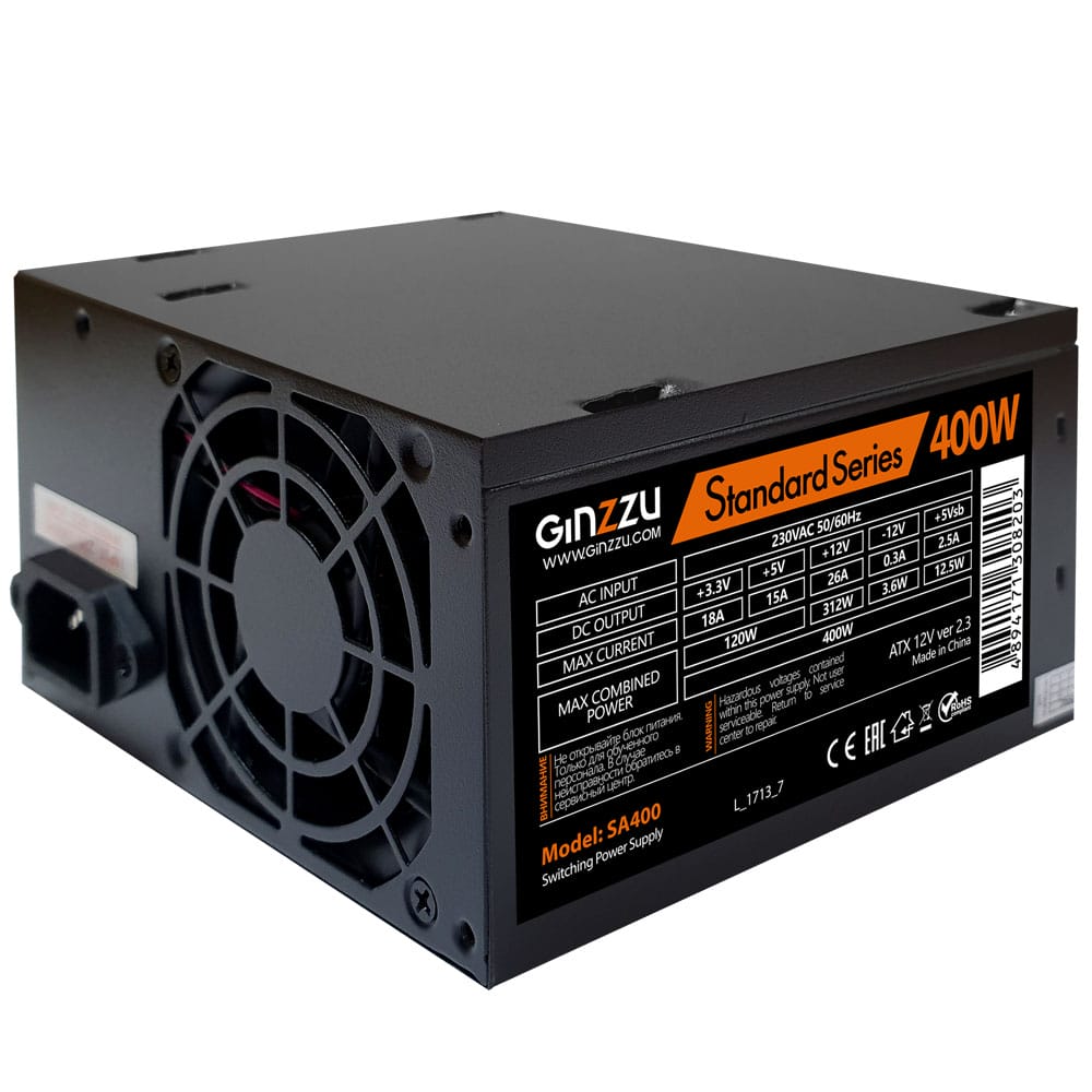 Блок питания 400W GINZZU SA400