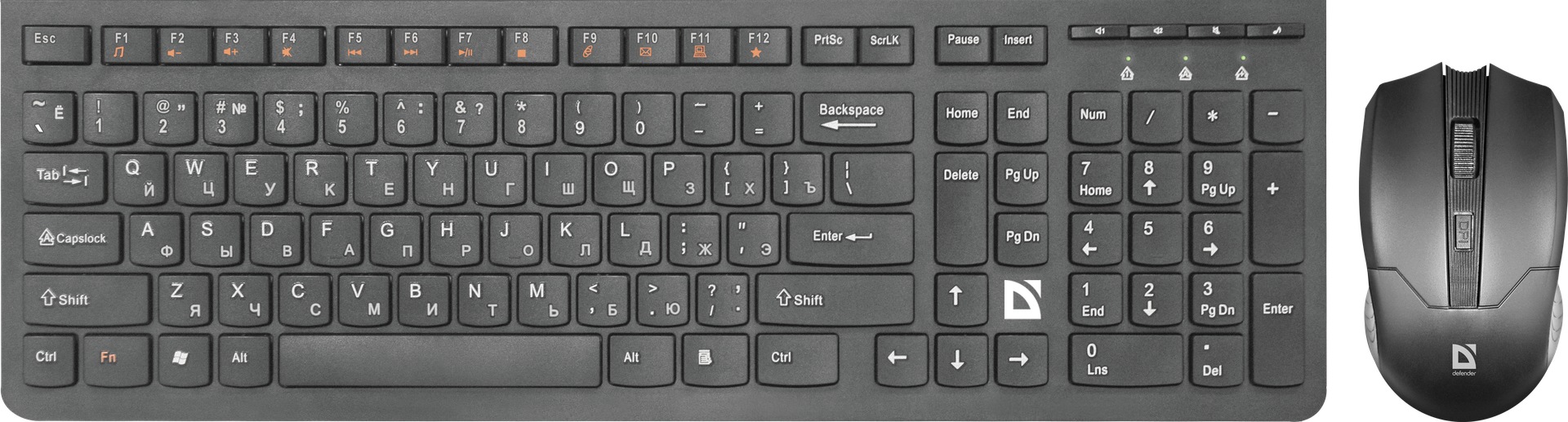 Клавиатура+ мышь Defender Columbia C-775 (45775) (Радио, Black)