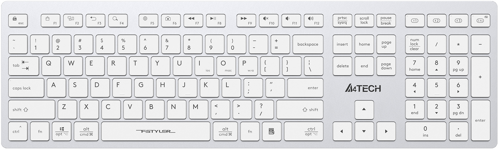 Клавиатура A4Tech Fstyler FBX50C (белая)