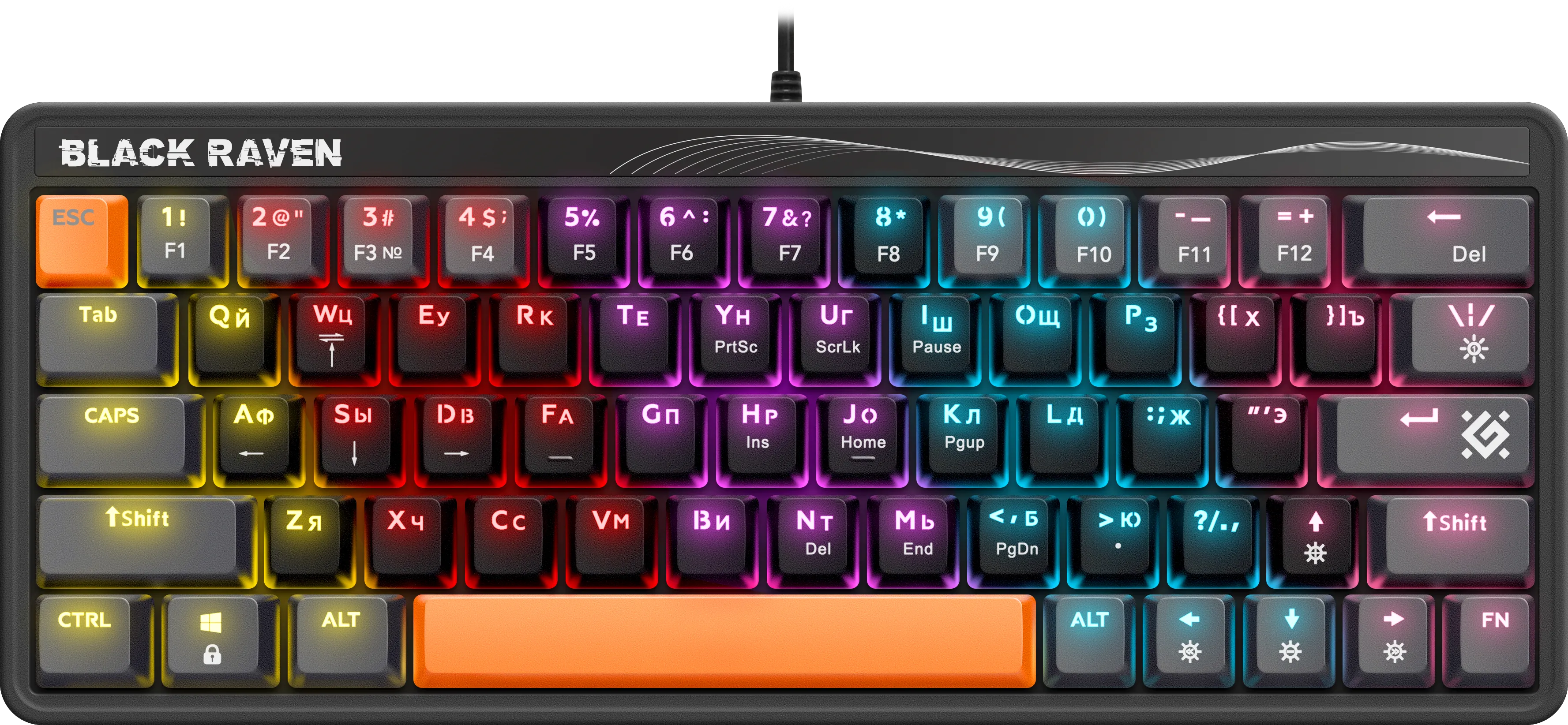 Клавиатура Defender Black Raven GK-417 (черный) (45414)