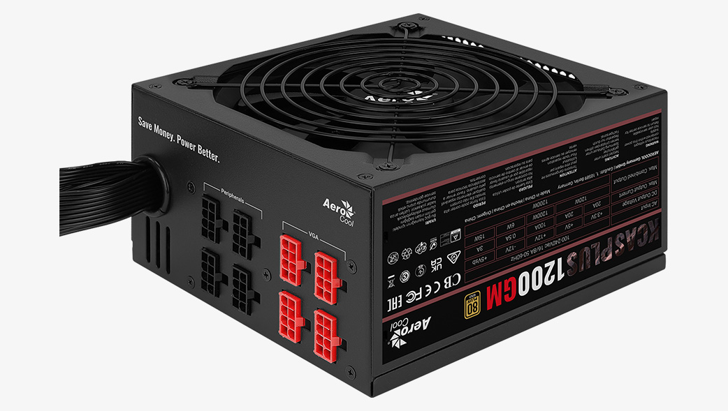 Блок питания 1200W AeroCool KCAS-1200GM PLUS
