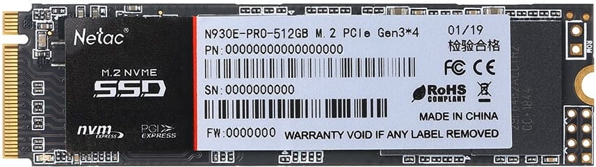 Жесткий диск SSD 512Gb Netac N930E PRO (NT01N930E-512G-E4X)