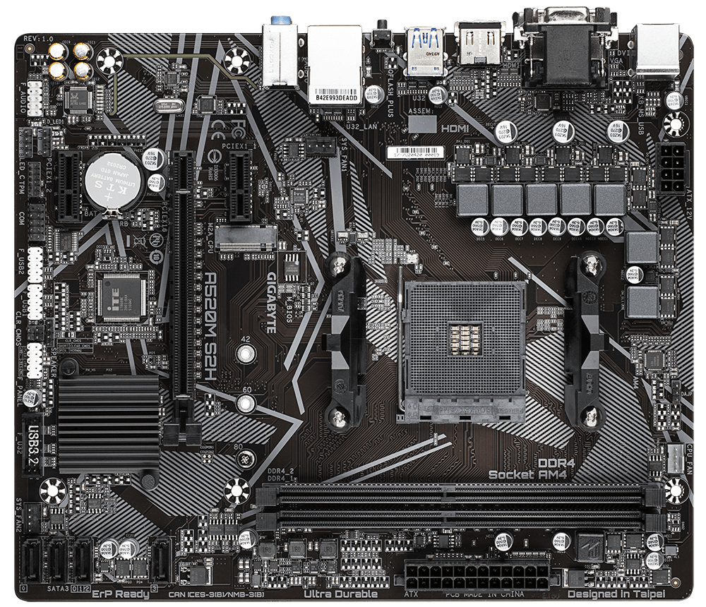 Материнская плата Gigabyte A520M S2H