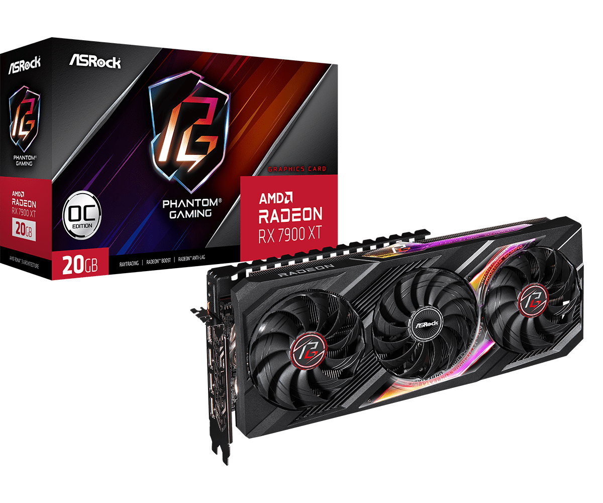 Видеокарта ASRock RX 7900 XT Phantom Gaming OC (RX7900XT PG 20GO)