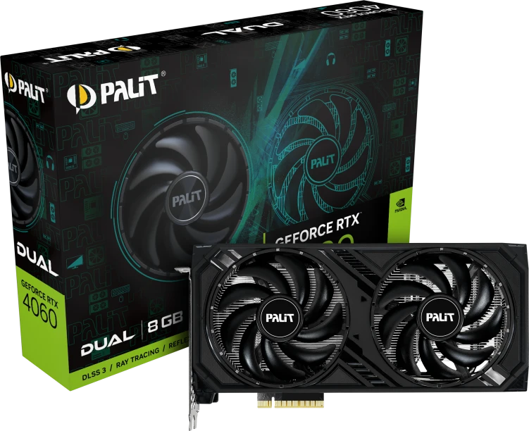 Видеокарта Palit RTX 4060 Dual (NE64060019P1-1070D)