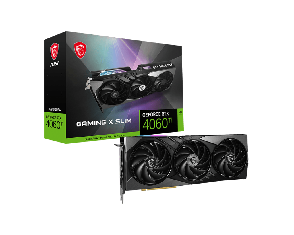 Видеокарта MSI RTX 4060Ti (RTX 4060 Ti GAMING X SLIM 8G)