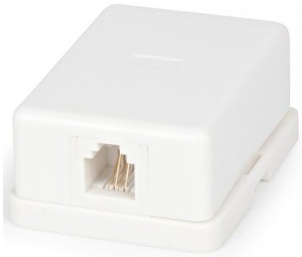 Сетевая розетка RJ-11 Cablexpert TA-101 (6P4C) 1 порт