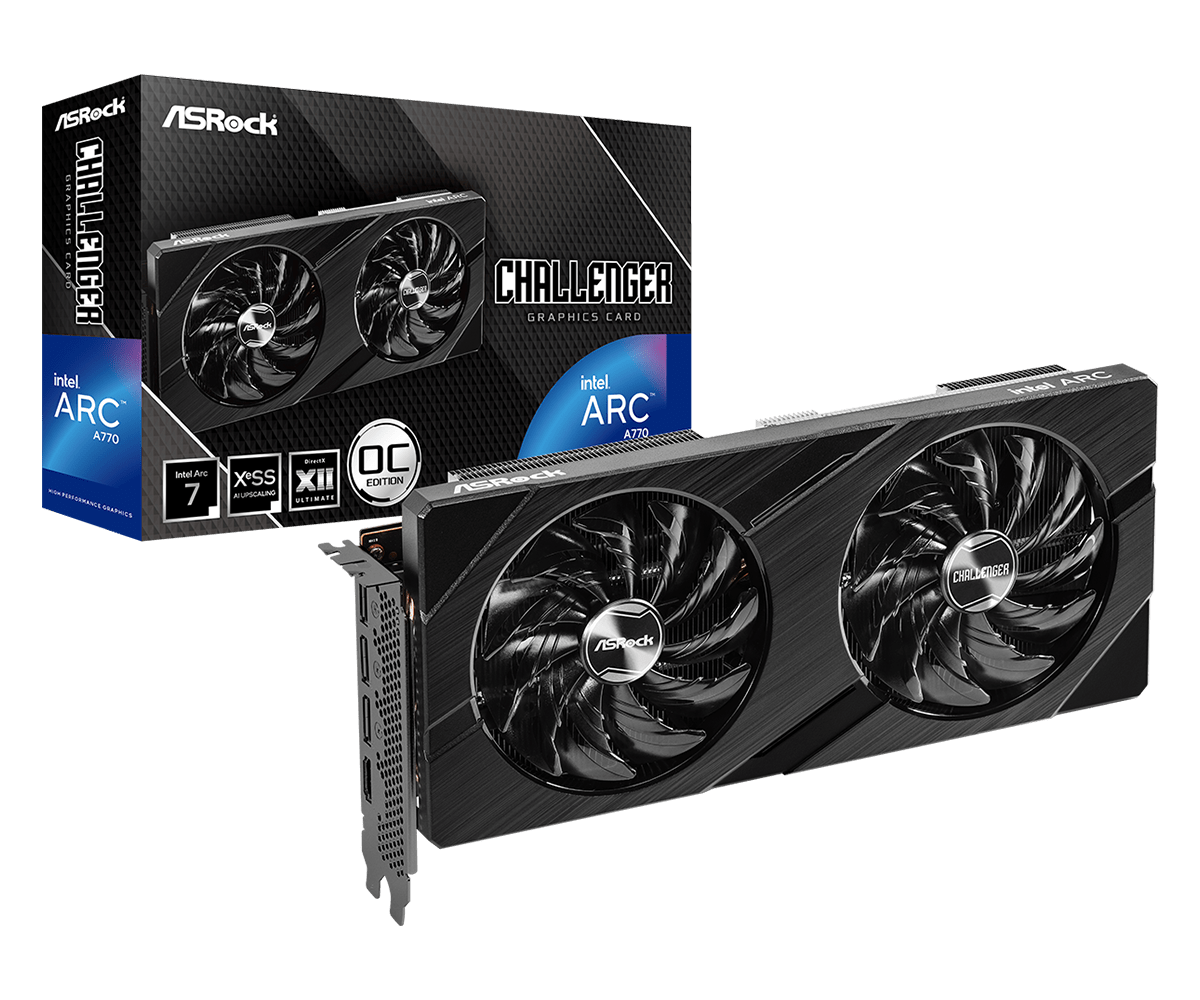 Видеокарта ASRock Arc A770 Challenger 16GB OC (A770 CL 16GO)