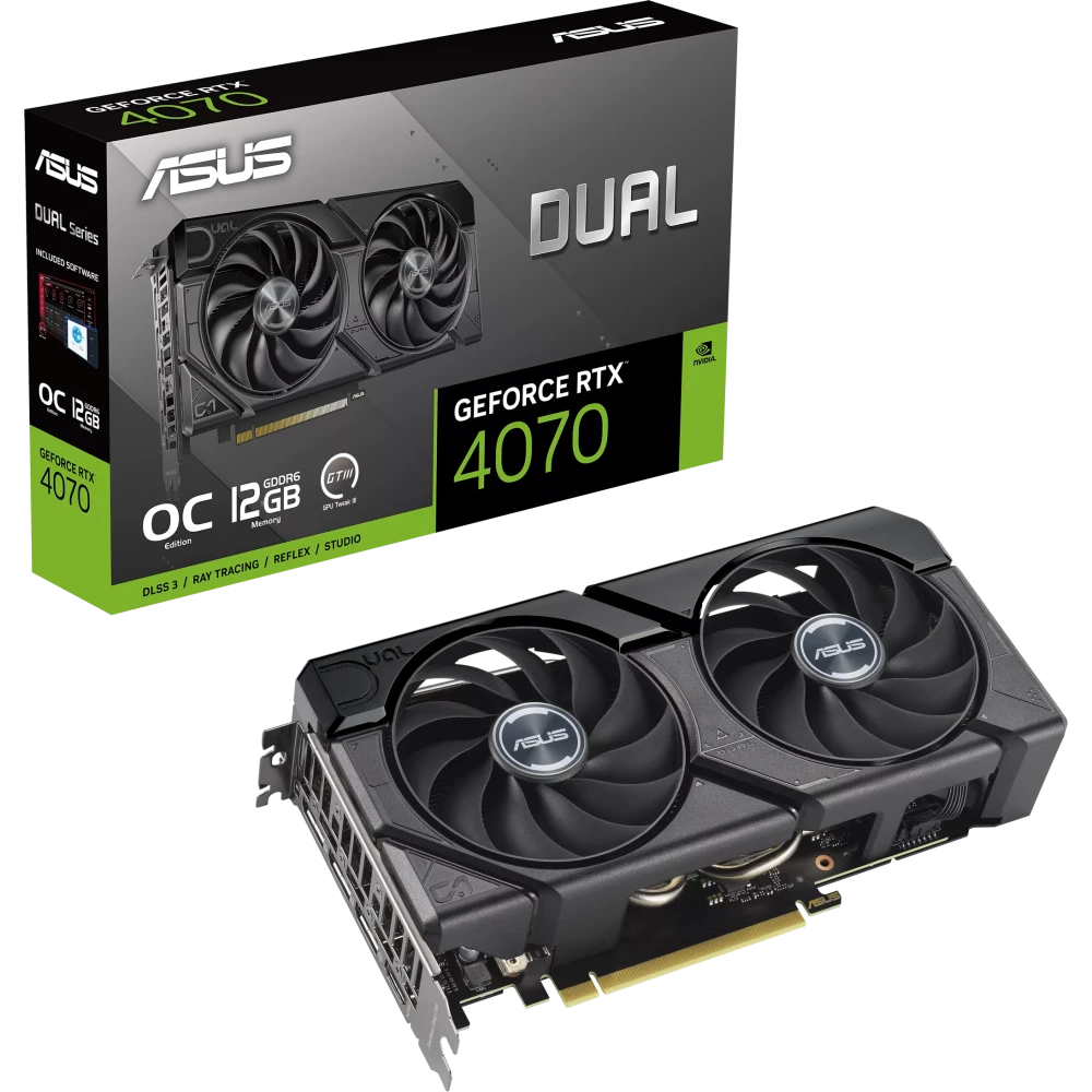 Видеокарта Asus RTX 4070 Dual EVO OC Edition 12GB (DUAL-RTX4070-O12GD6-EVO)