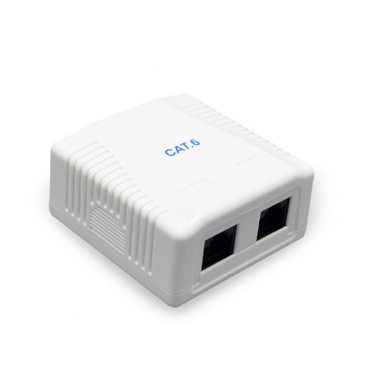 Сетевая розетка Gembird NCAC-2U6-01 (Cat 6, 2xRJ45)