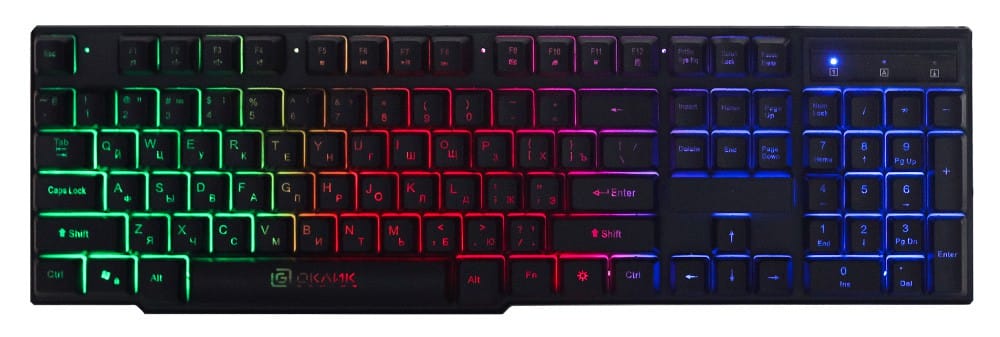 Клавиатура Oklick 780G Slayer Black (412899) (USB, игровая, с подсветкой)