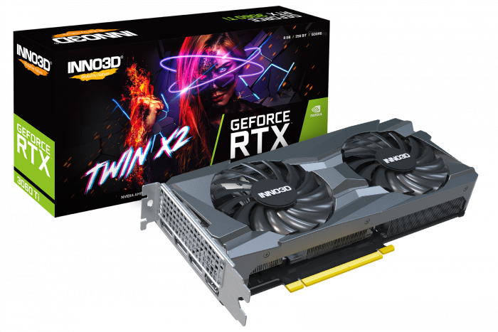 Видеокарта Inno3D RTX 3060 Ti Twin X2 (N306T2-08D6-119032DH)