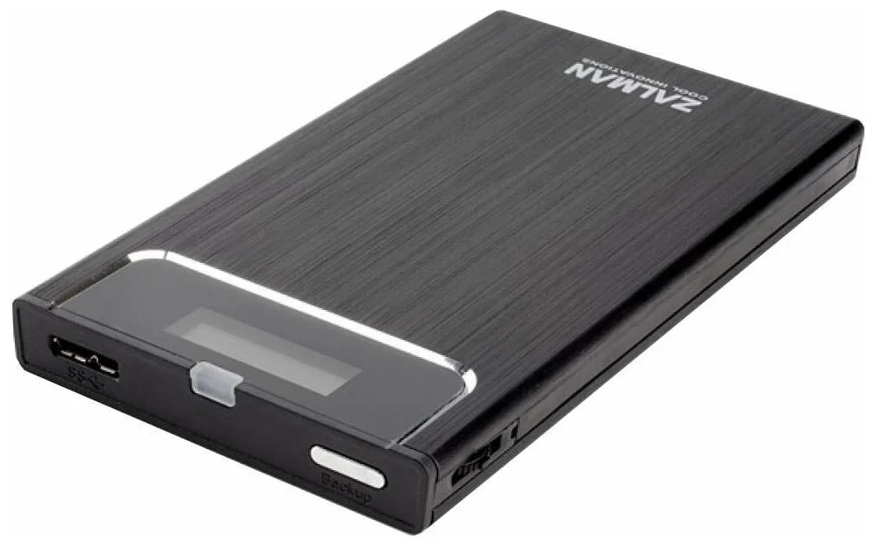 Бокс для жестких дисков Zalman ZM-VE350 Black (2.5" SATA, USB3.0, алюминий)