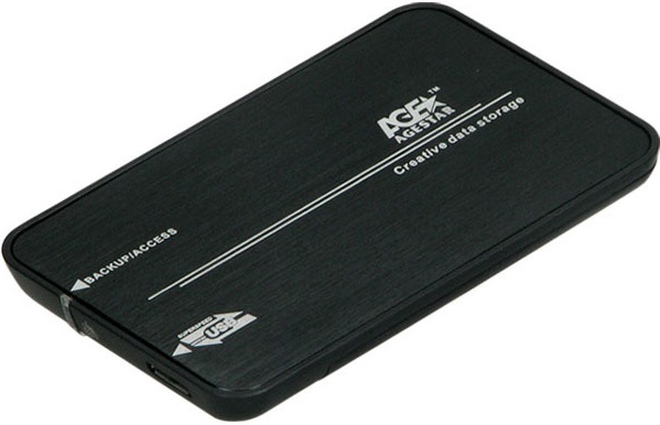 Бокс для внешнего подключения HDD AgeStar 3UB2A8-6G Black (2.5", SATA, USB3.0)