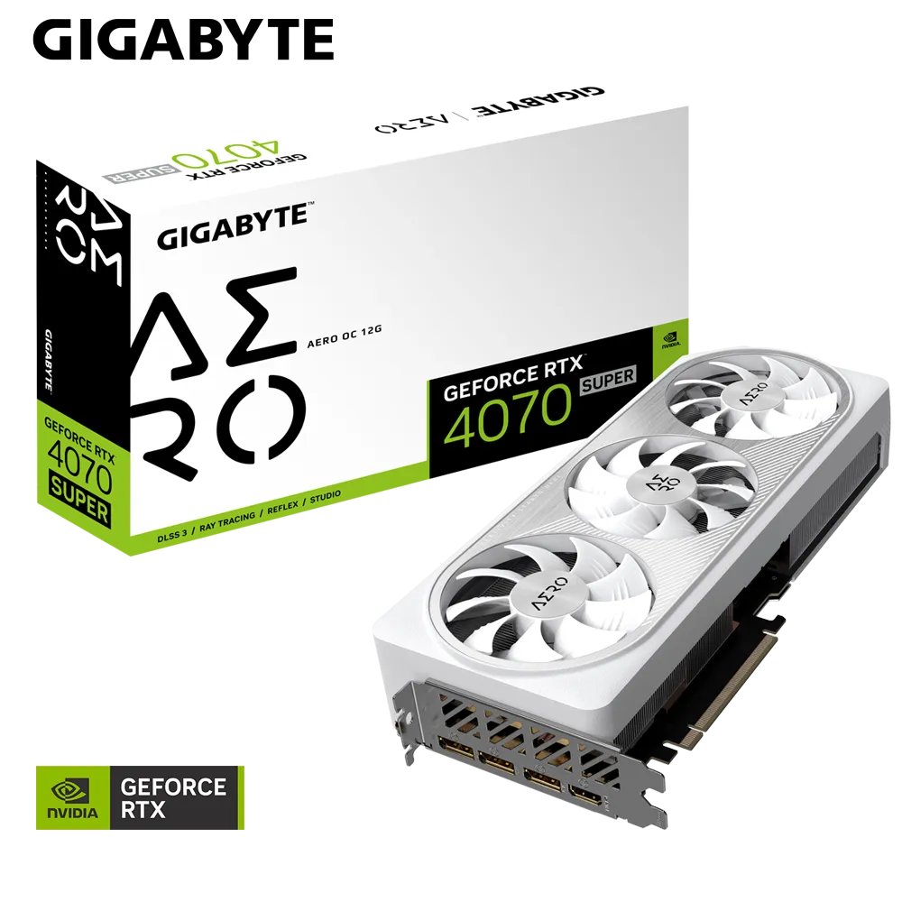 Видеокарта Gigabyte RTX 4070 Super AERO OC 12G (GV-N407SAERO OC-12GD)