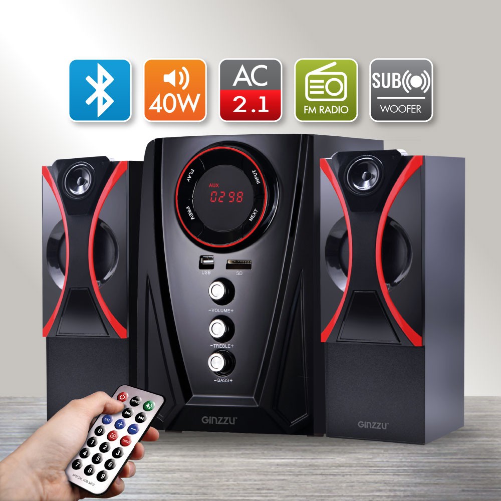 Акустическая система 2.1 GINZZU GM-407