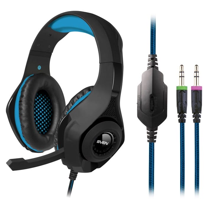 Наушники Sven AP-G887MV Black-Blue (мониторные, закрытые, 50-20000Гц, 32 Ом)