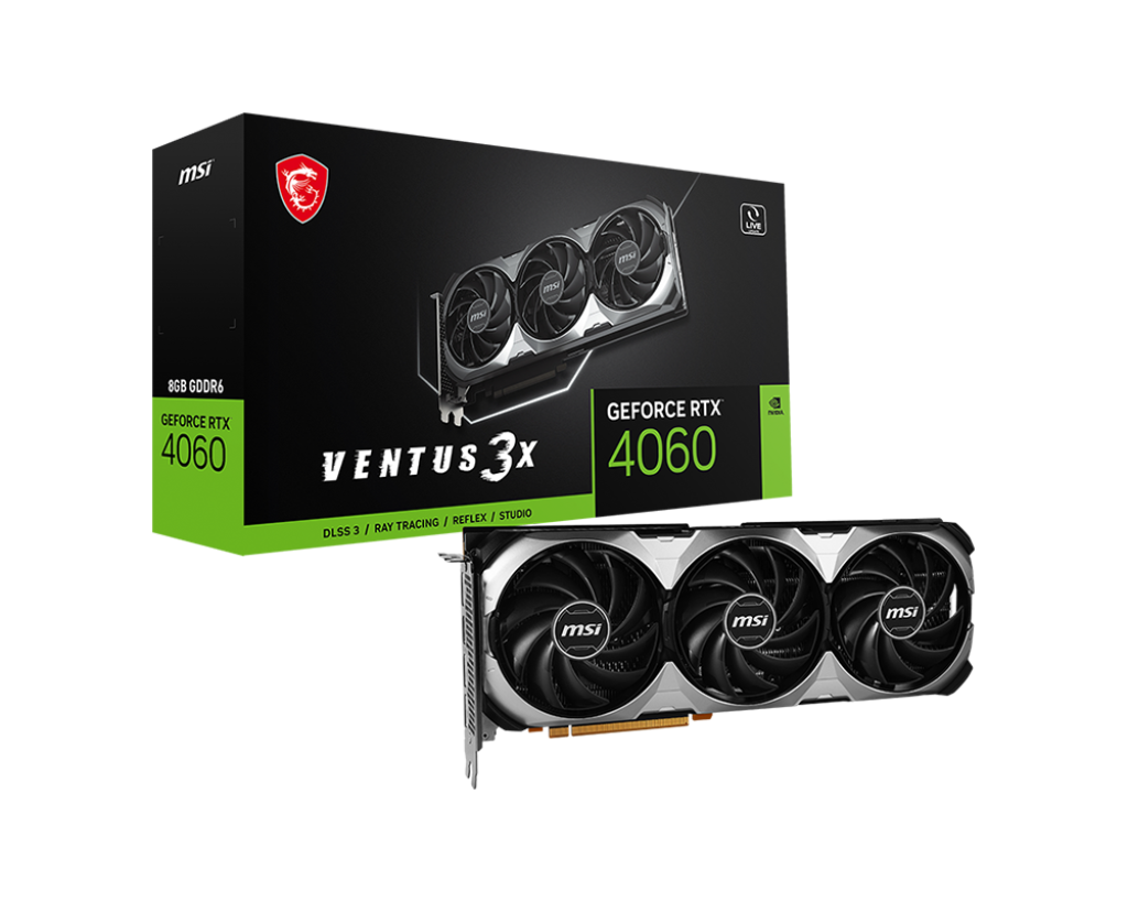 Видеокарта MSI RTX 4060 (RTX 4060 VENTUS 3X 8G)