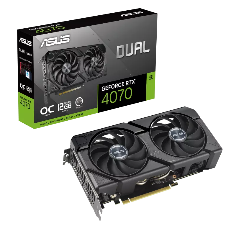 Видеокарта Asus RTX 4070 EVO OC Edition 12GB (DUAL-RTX4070-O12G-EVO)