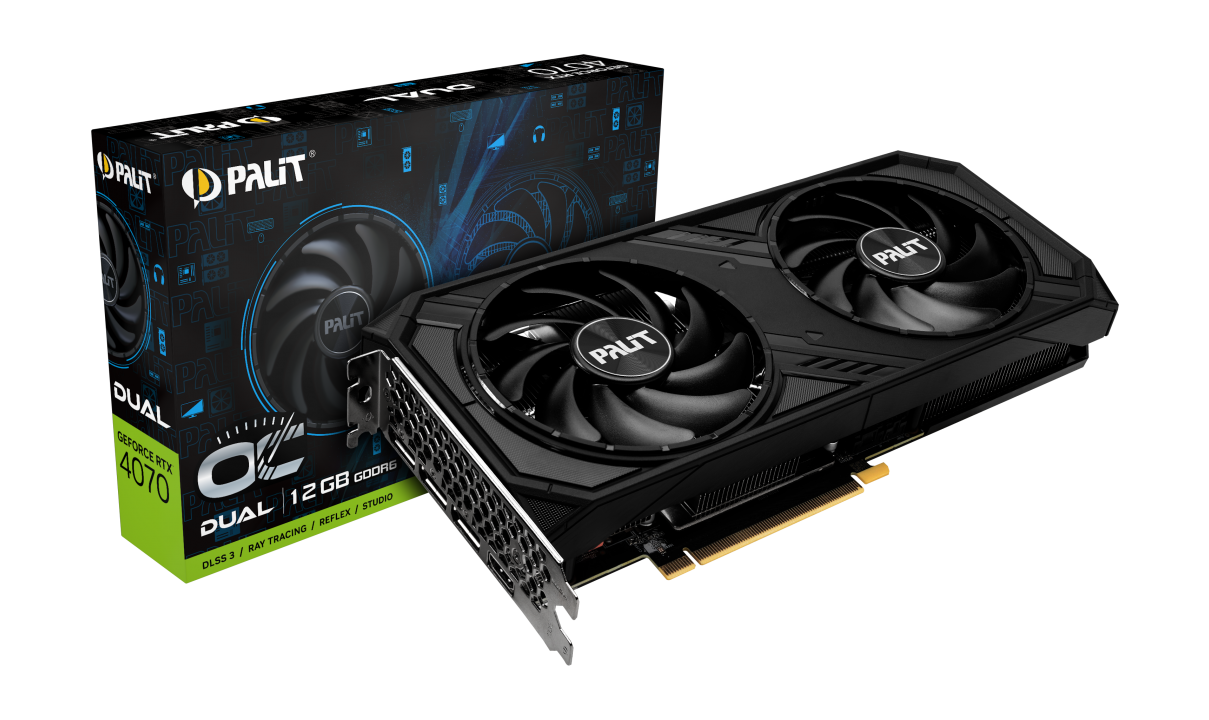 Видеокарта Palit RTX 4070 Dual OC 12GB (NE64070S19K9-1048D)