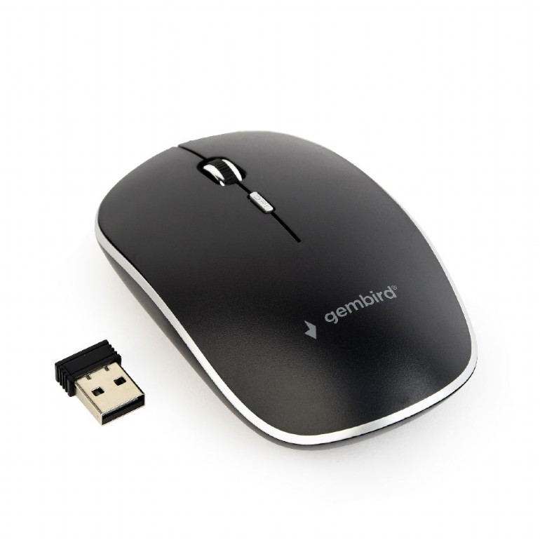 Беспроводная мышь Gembird MUSW-4B-01 Black (1600 dpi, 4 кнопки, радио)