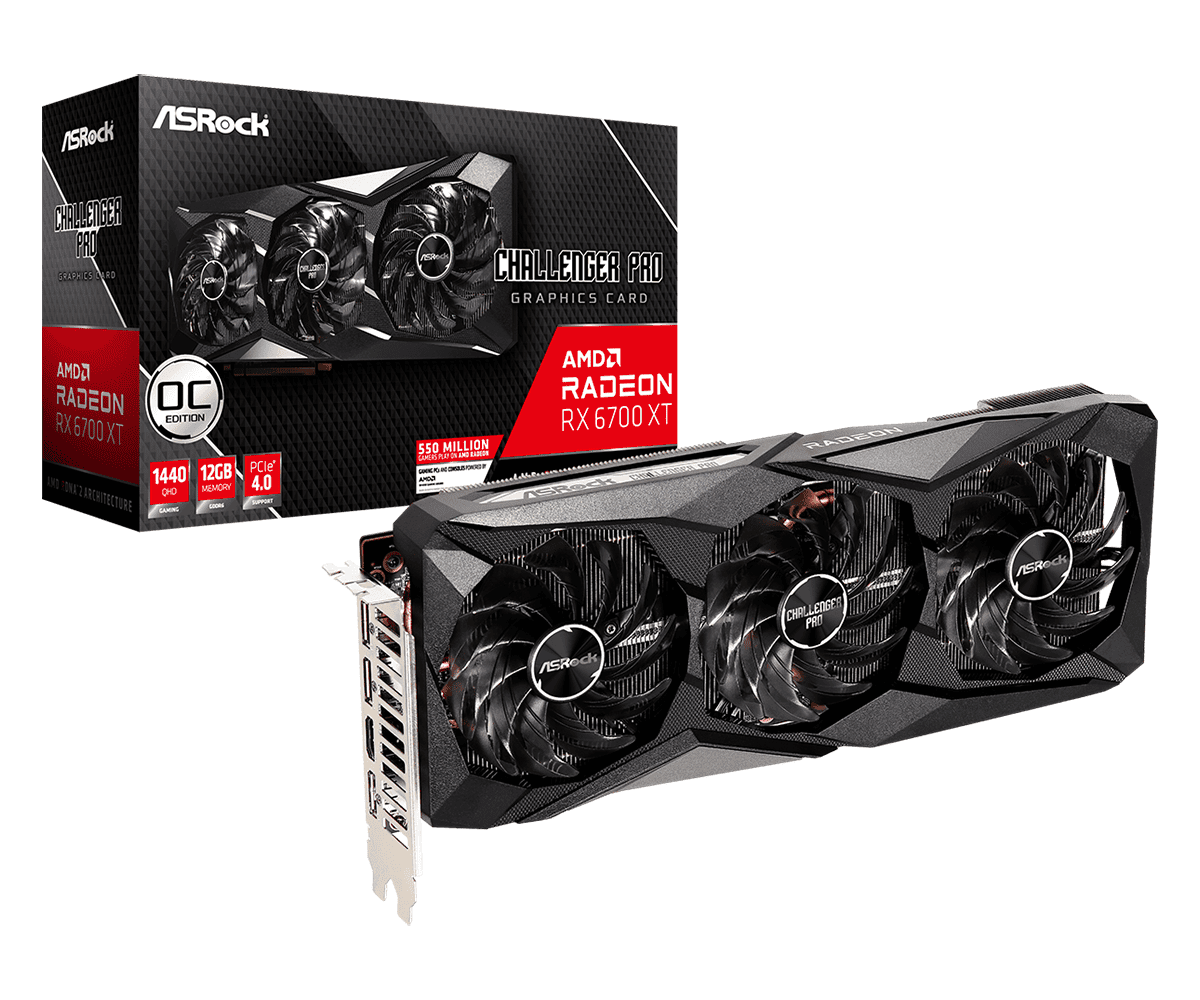 Видеокарта ASRock RX 6700XT Challenger Pro 12GB OC (RX6700XT CLP 12GO)