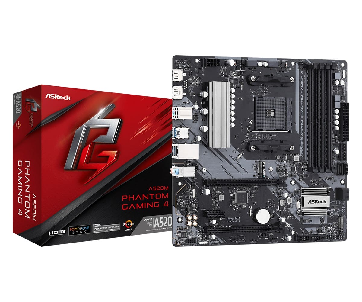 Материнская плата AsRock A520M Phantom Gaming 4