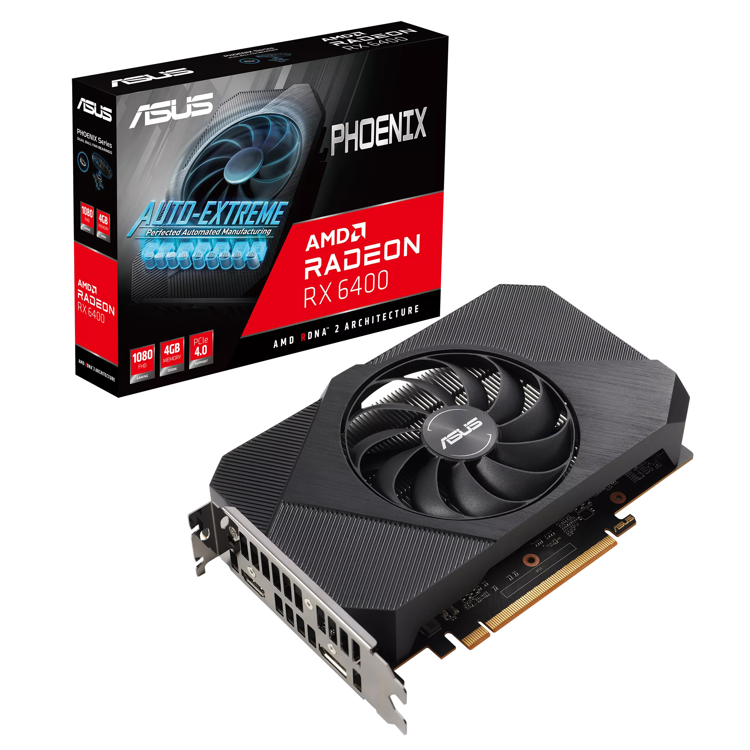 Видеокарта Asus RX 6400 Phoenix (PH-RX6400-4G)