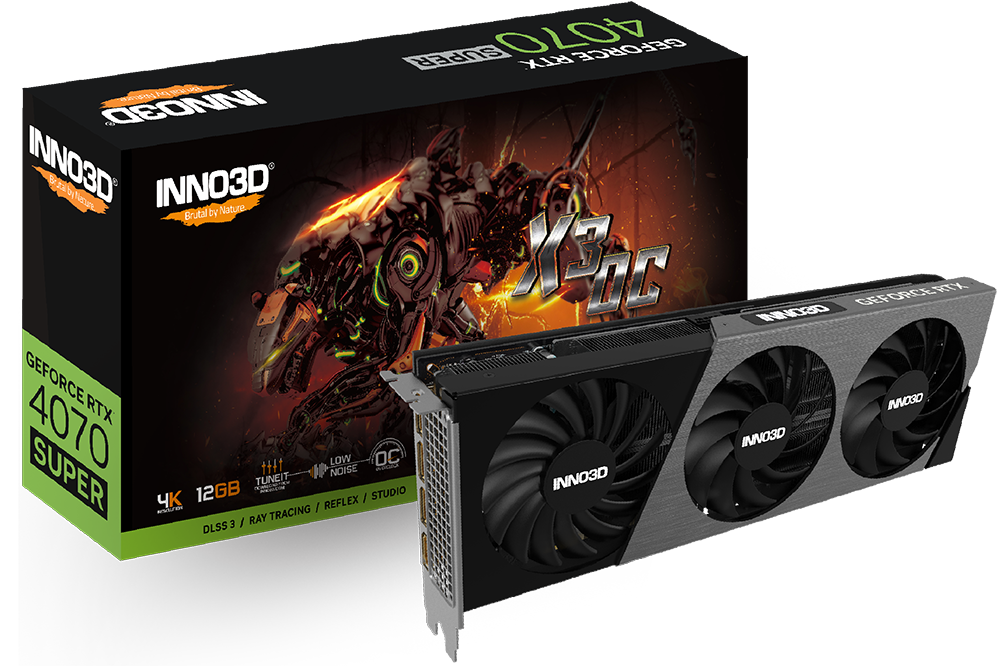 Видеокарта Inno3D RTX 4070 Super Twin X3 OC (N407S3-126XX-186162L)