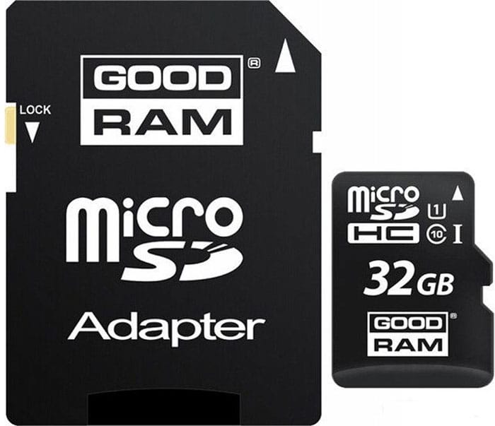 Карта памяти 32Gb Goodram (M1AA-0320R12) MicroSDHC Class 10 UHS1+адаптер