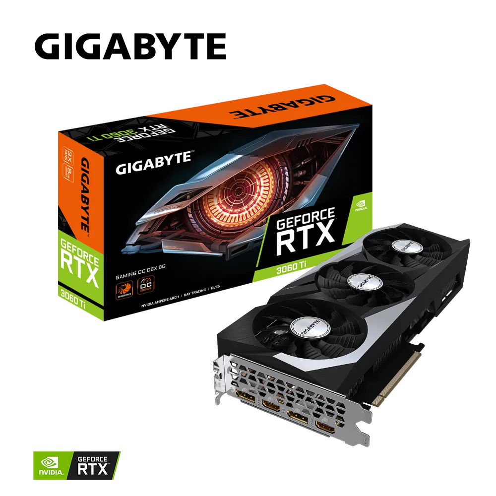 Видеокарта Gigabyte RTX 3060Ti Gaming OC D6X (GV-N306TXGAMING OC-8GD)
