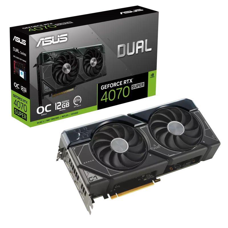 Видеокарта Asus RTX 4070 Super OC Edition (DUAL-RTX4070S-O12G)