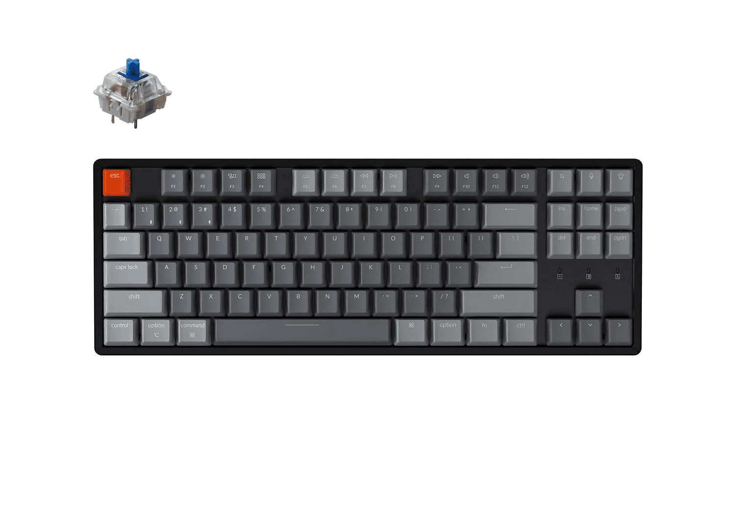 Клавиатура Keychron K8 (K8-J2-RU) (USB/Bluetooth, Gateron G Pro Blue, Switch)