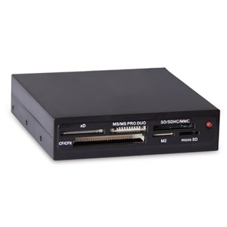 Картридер GINZZU GR-116B Black (внутренний, 6 слотов, USB 2.0)