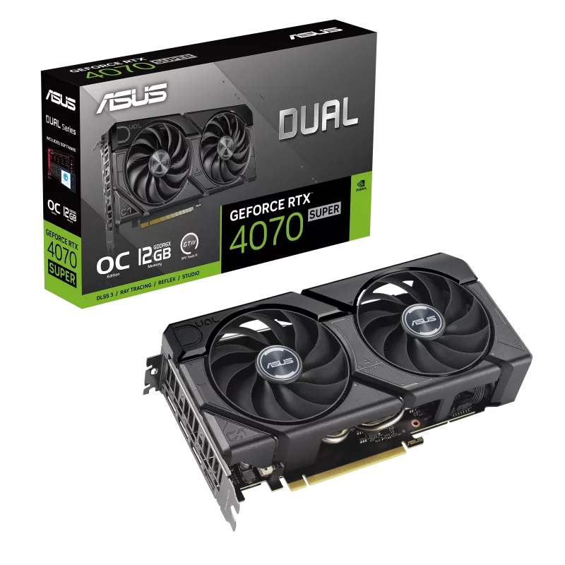 Видеокарта Asus RTX 4070 Super EVO OC Edition 12GB (DUAL-RTX4070S-O12G-EVO)