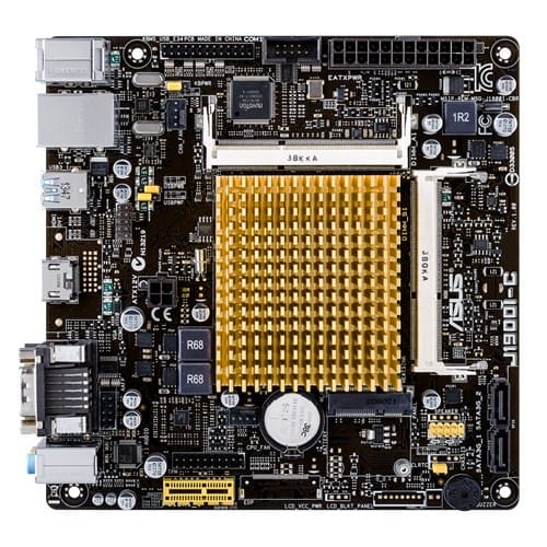 Материнская плата Asus J1900I-C Celeron J1900 2xSO-DIMM DDR3L SATA-II USB3 mITX/wCPU (RTL)