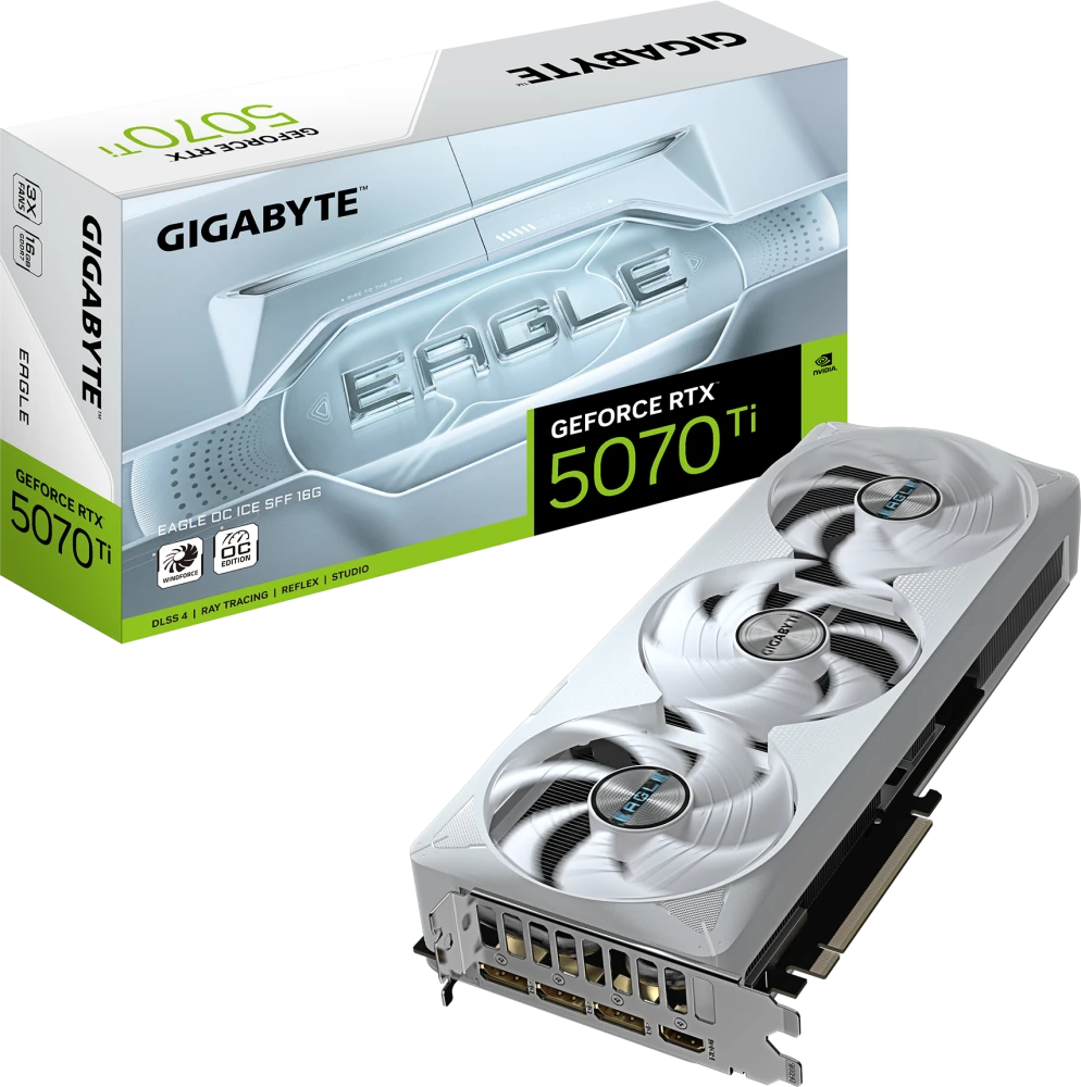 Видеокарта Gigabyte RTX 5070Ti Eagle OC Ice SFF 16G (GV-N507TEAGLEOC ICE-16GD)