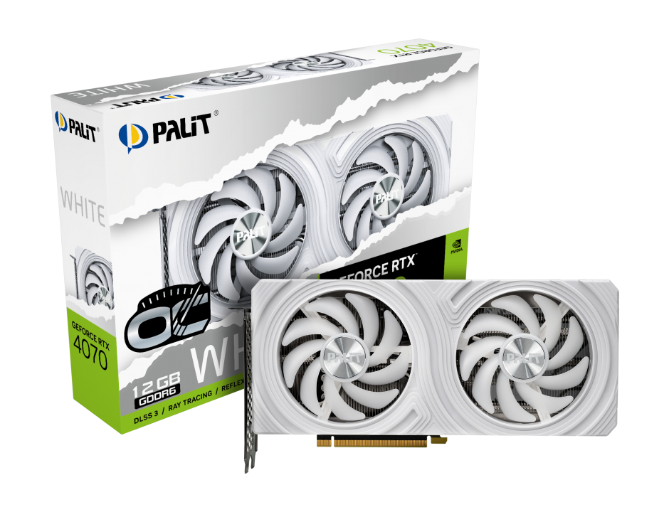 Видеокарта Palit RTX 4070 Dual White OC (NE64070S19K9-1048L)