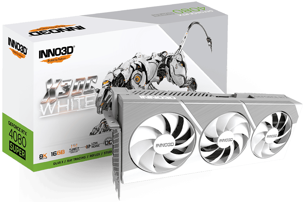 Видеокарта Inno3D RTX 4080 Super X3 OC White (N408S3-166XX-18703259)