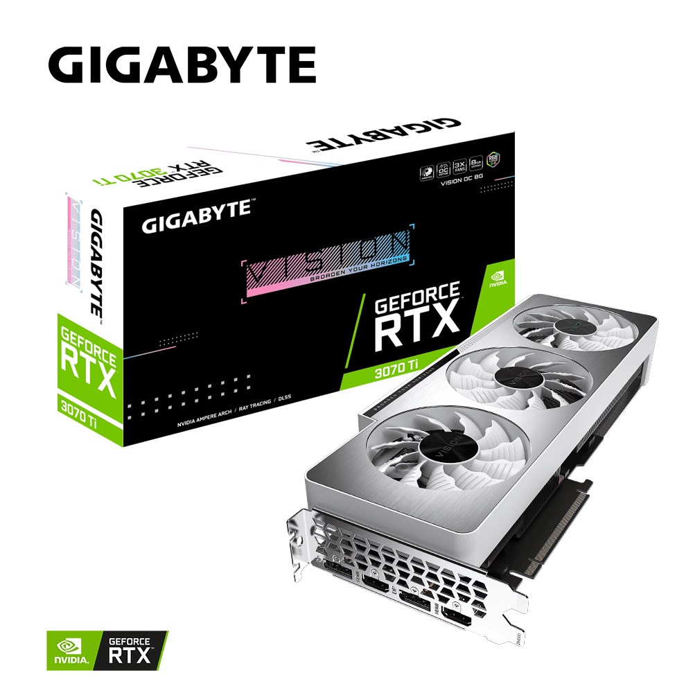 Видеокарта Gigabyte GeForce RTX 3070Ti Vision OC 8G (GV-N307TVISION OC-8GD rev.2.0)