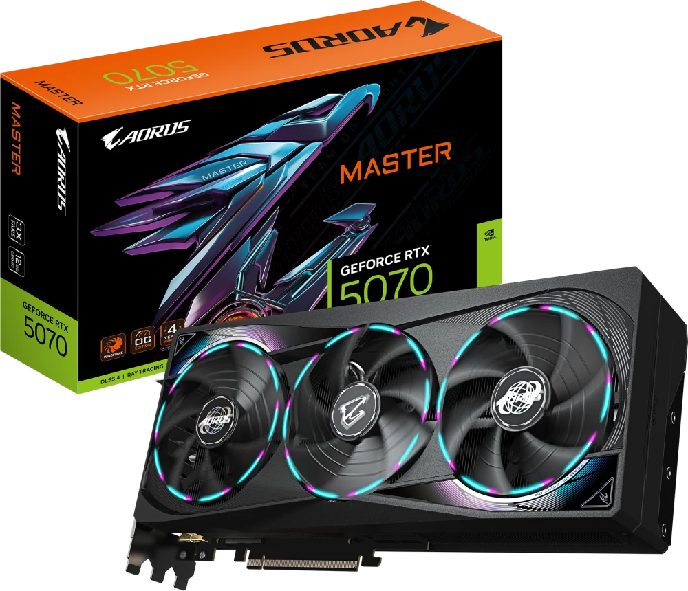 Видеокарта Gigabyte RTX 5070 Aorus Master (GV-N5070AORUS M-12GD)