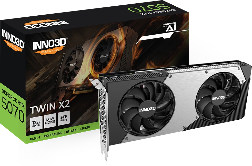 Видеокарта Inno3D RTX 5070 Twin X2 (N50702-12D7-195064N)