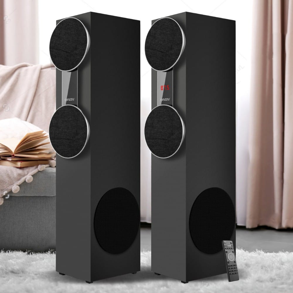 Напольная акустическая система GINZZU GM-325 (2.0, 2x60W/BT/USB/SD/FM/AUX/ДУ)