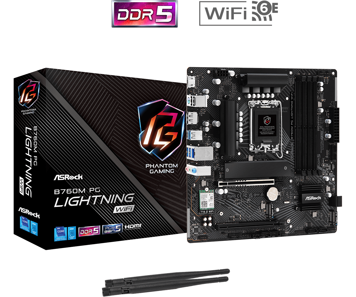 Материнская плата AsRock B760M PG Lightning WiFi