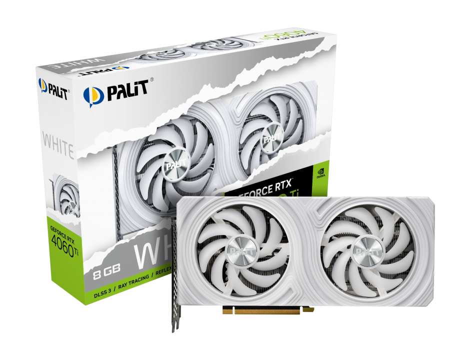 Видеокарта Palit RTX 4060Ti Dual White (NE6406T019P1-1048L)