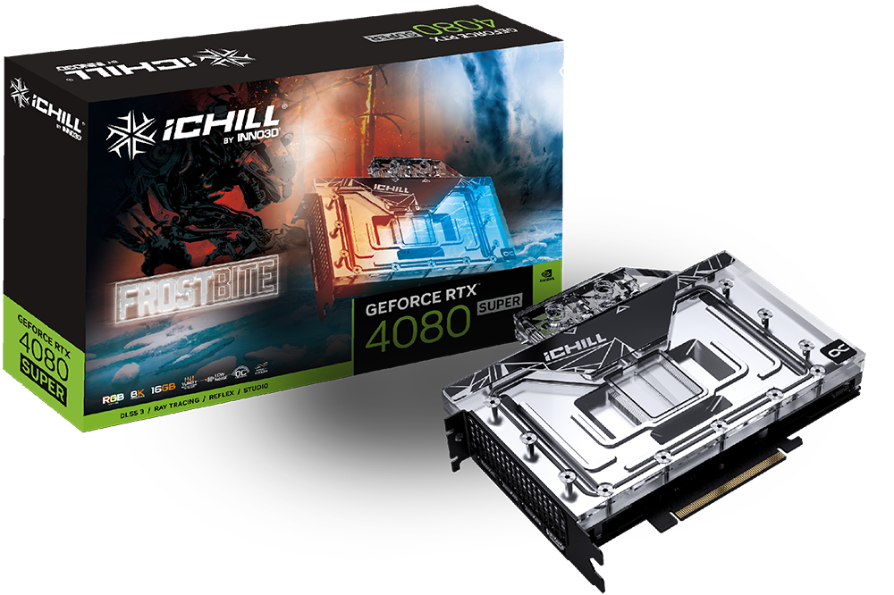 Видеокарта Inno3D RTX 4080 Super iChill Frostbite 16GB (C408S-166XX-1870FB)